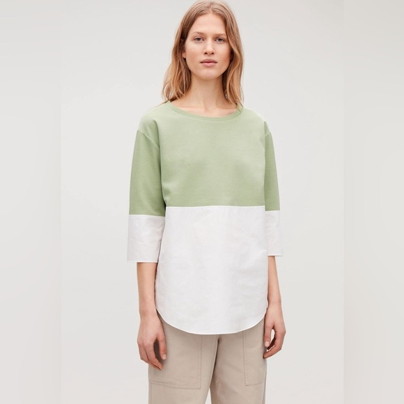 COS Tops - COS Sweatshirt with Shirt Hem | Size Medium
